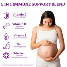 5 in 1 Immune Support Blend | Vitamin C immune support | Vitamin D supports bone health | Vitamin E as an antioxidant | Zinc supports growth | Selenium supports antioxidant activity