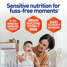 Sensitive nutrition for fuss-free moments. 2'-fl HMO for Immune support, Brain Building omega-3 DHA and Easy to digest proteins