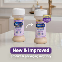 [32493348880446[[32493348913214][43574284976309]Two bottles of Enfamil NeuroPro Gentlease on a kitchen counter with text indicating new and improved packaging.