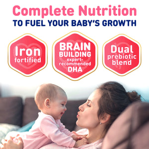 Complete Nutrition to fuel your baby's growth. Iron fortified | Brain Building expert-recommended DHA | Duel prebiotic blend