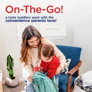 On-The-Go!
A taste toddlers want with the convenience parents love!