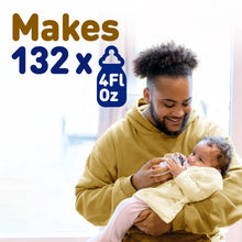 [49668523594]Man holding a baby with text indicating product capacity