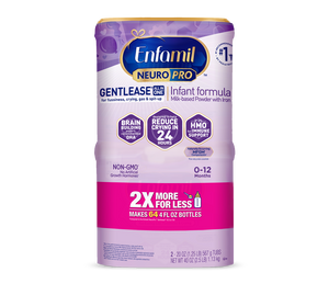 [42825028468917] Enfamil NeuroPro Gentlease Infant Formula 20 oz powder tub - 2 pack