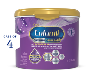 [19270327304254]Enfamil Optimum Gentlease Infant Formula 19.5oz Case of 4