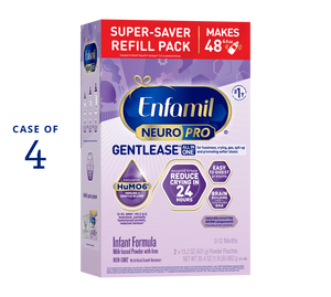 [2530579480586]Enfamil NeuroPro Gentlease Infant Formula Refill Box 30.4 oz Case of 4