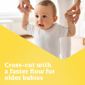 Cross-cut with a faster flow for older babies