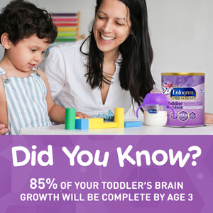 Did you know? 85% of your toddler's brain growth will be complete by age 3