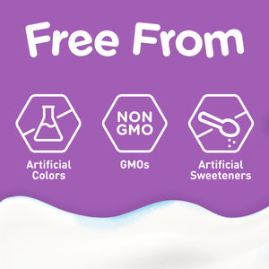 Free From Artificial Colors, GMOs and Artificial Sweeteners